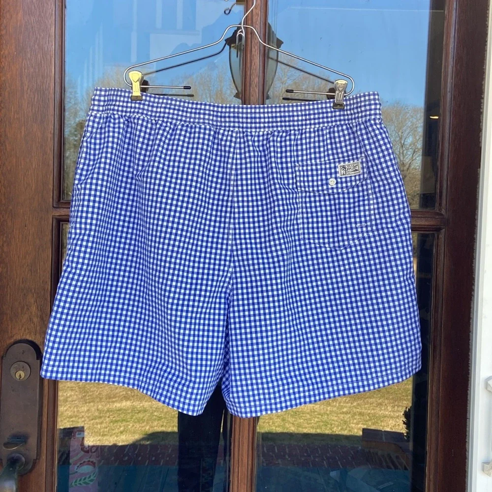 POLO Ralph Lauren Swim Trunks.‎ Blue gingham. Size 2XB